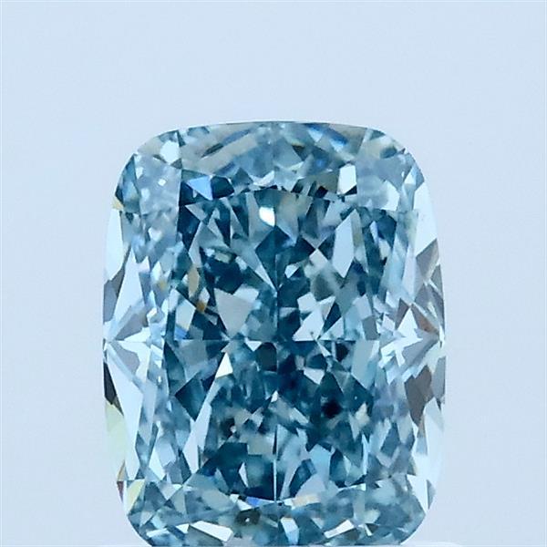 1.14 Ct. Fancy Vivid Blue Cushion Lab Grown Diamond