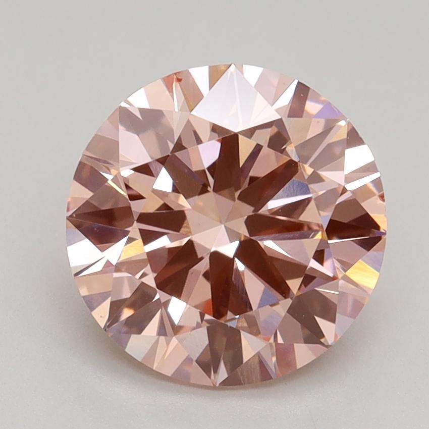 2.56 Ct. Fancy Intense Pink Round Lab Grown Diamond