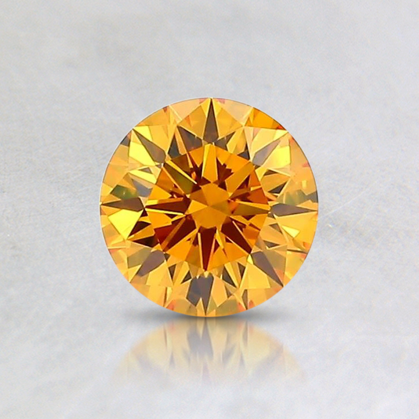 0.58 Ct. Fancy Deep Orangy Yellow Round Lab Grown Diamond