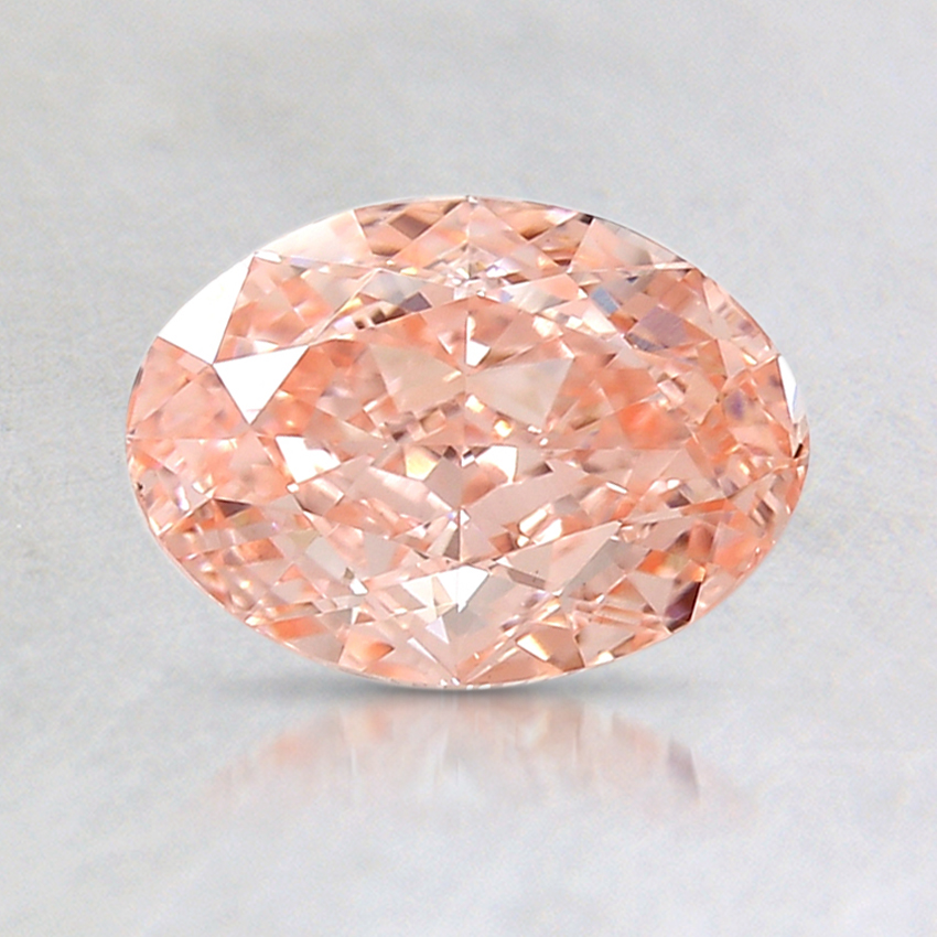 1.08 Ct. Fancy Orangy Pink Oval Lab Created Diamond