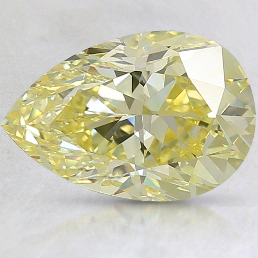 3.04 Ct. Fancy Intense Yellow Pear Lab Grown Diamond