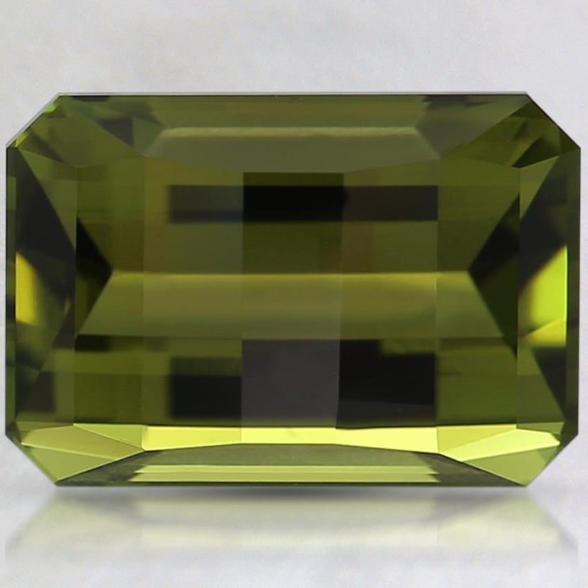 10.2x7.1mm Unheated Green Modified Emerald Tourmaline