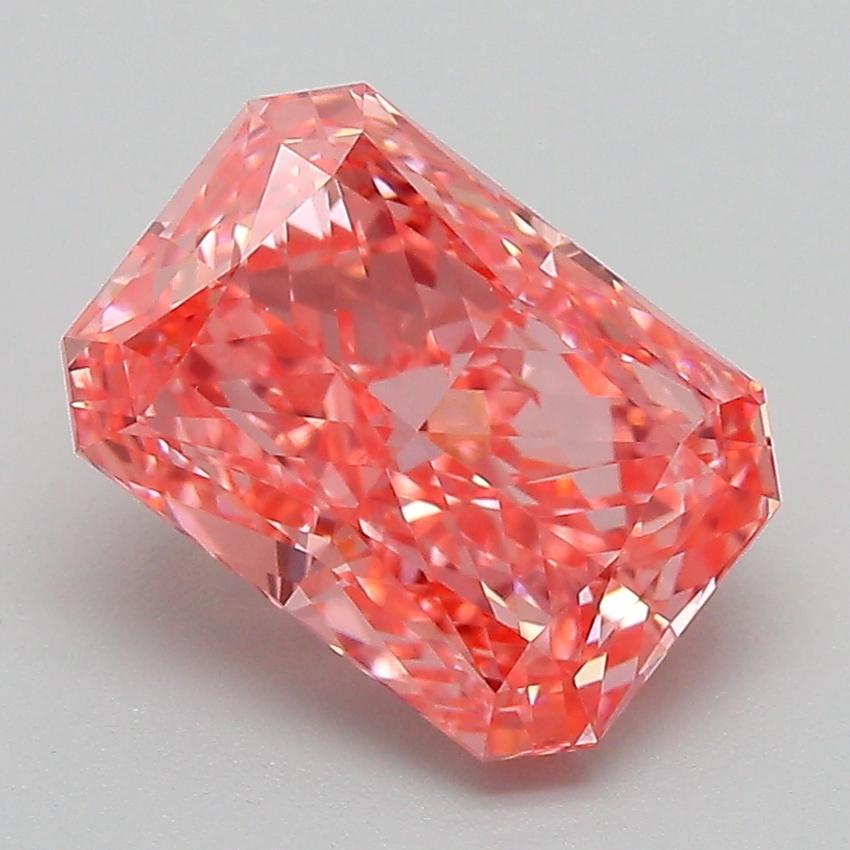 2.62 Ct. Fancy Vivid Pink Radiant Lab Grown Diamond