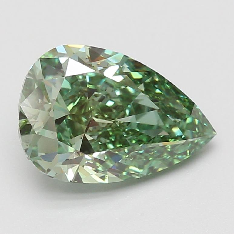 3.02 Ct. Fancy Vivid Green Pear Lab Grown Diamond