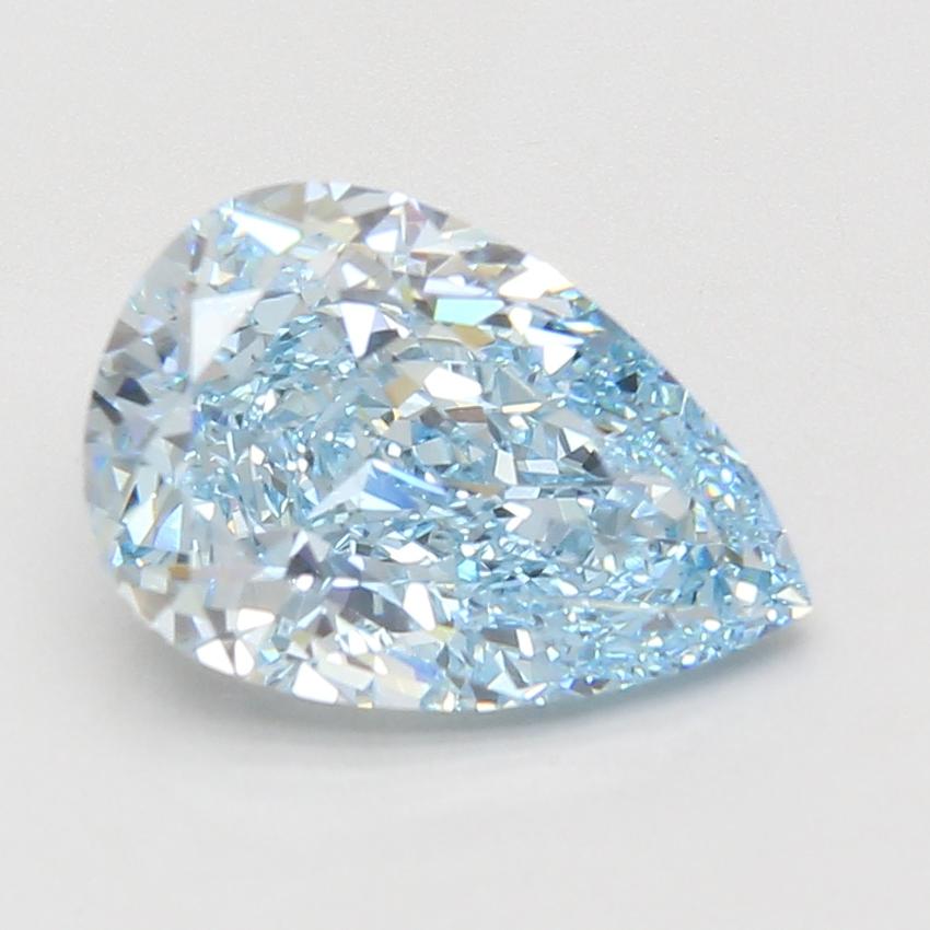 4.07 Ct. Fancy Vivid Blue Pear Lab Grown Diamond