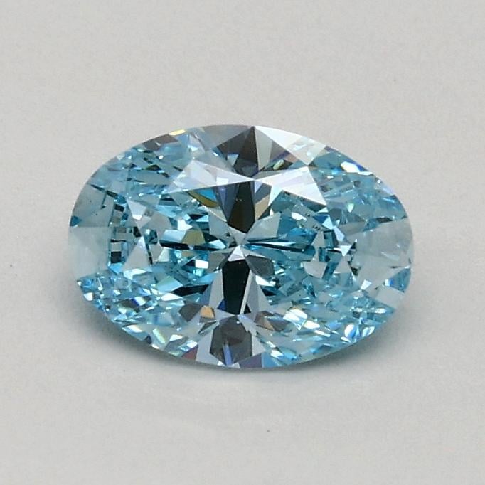 0.41 Ct. Fancy Vivid Blue Oval Lab Grown Diamond