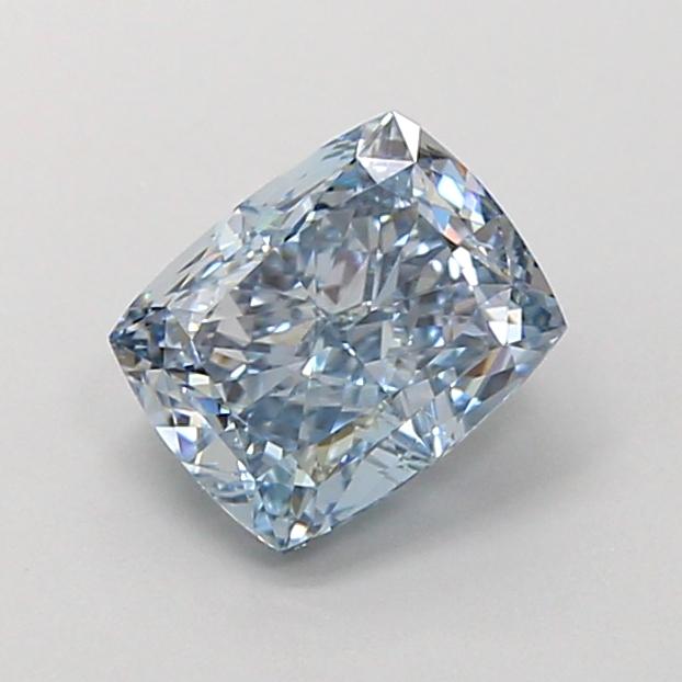 1.33 Ct. Fancy Vivid Blue Cushion Lab Grown Diamond