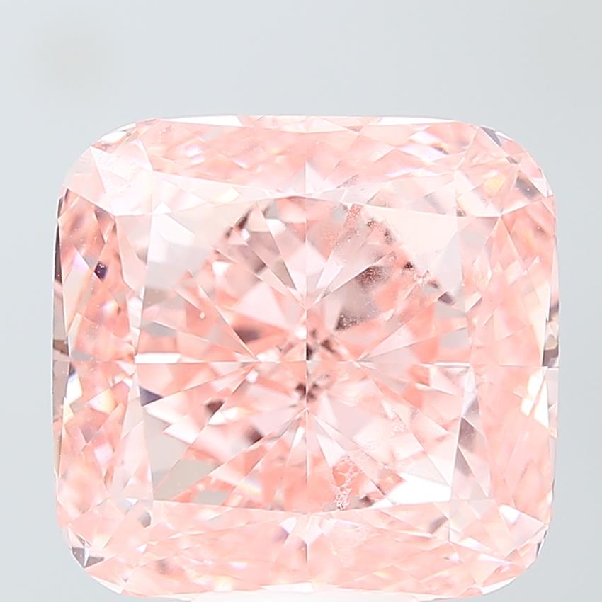 10.02 Ct. Fancy Vivid Pink Cushion Lab Grown Diamond