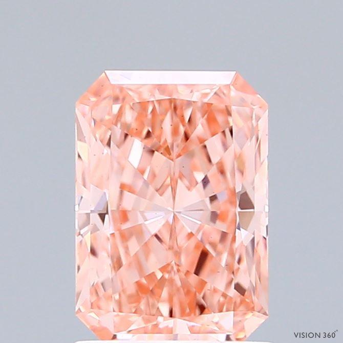 1.50 Ct. Fancy Vivid Pink Radiant Lab Grown Diamond
