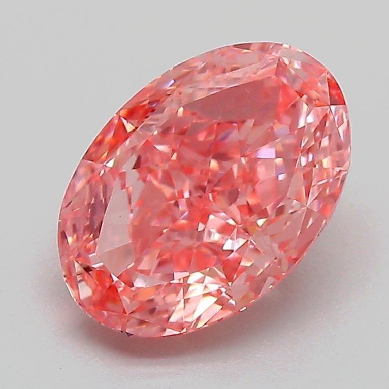 2.11 Ct. Fancy Vivid Pink Oval Lab Grown Diamond