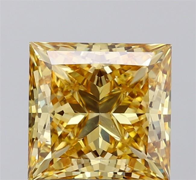3.09 Ct. Fancy Intense  Yellow Princess Lab Grown Diamond