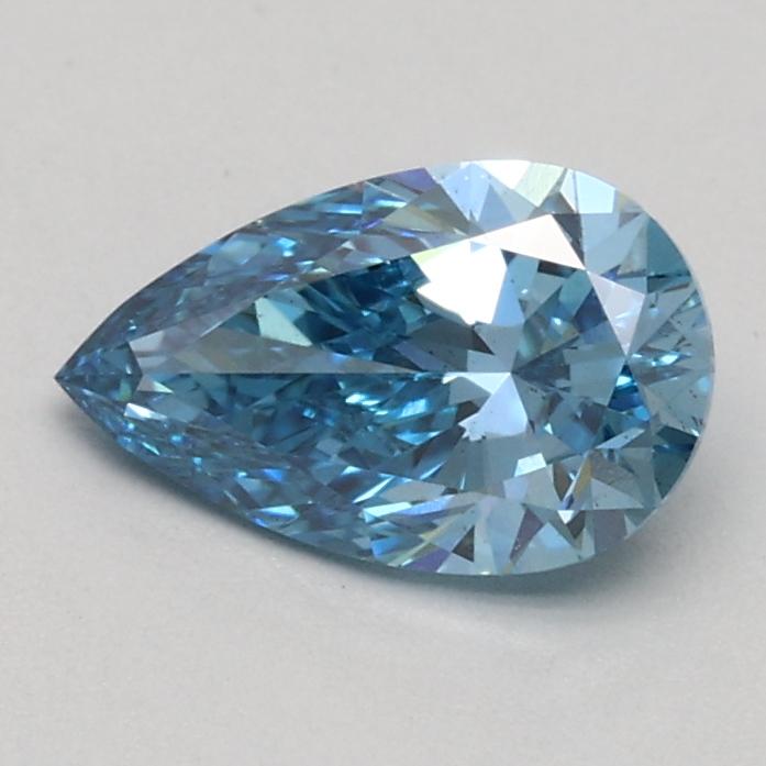 0.60 Ct. Fancy Vivid Blue Pear Lab Grown Diamond
