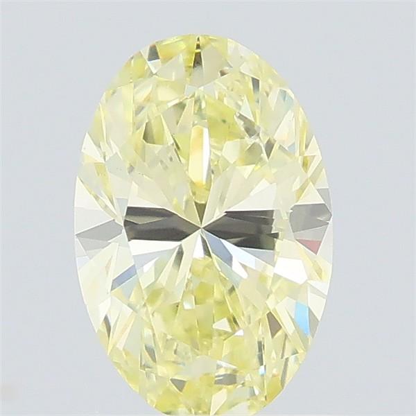 0.68 Ct. Fancy Light Yellow Oval Lab Grown Diamond