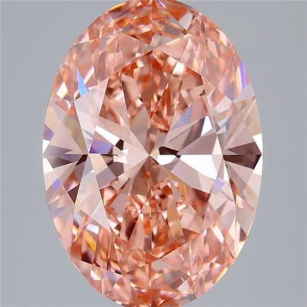 5.02 Ct. Fancy Vivid Pink Oval Lab Grown Diamond