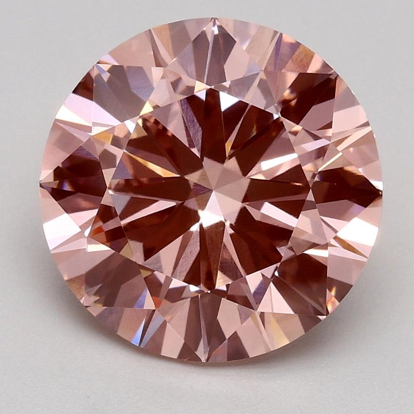 3.31 Ct. Fancy Intense Pink Round Lab Grown Diamond