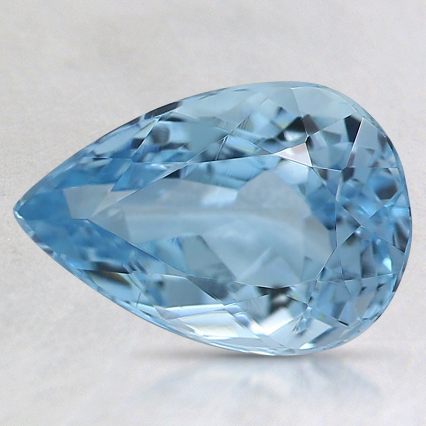 9.6x6.5mm Pear Aquamarine