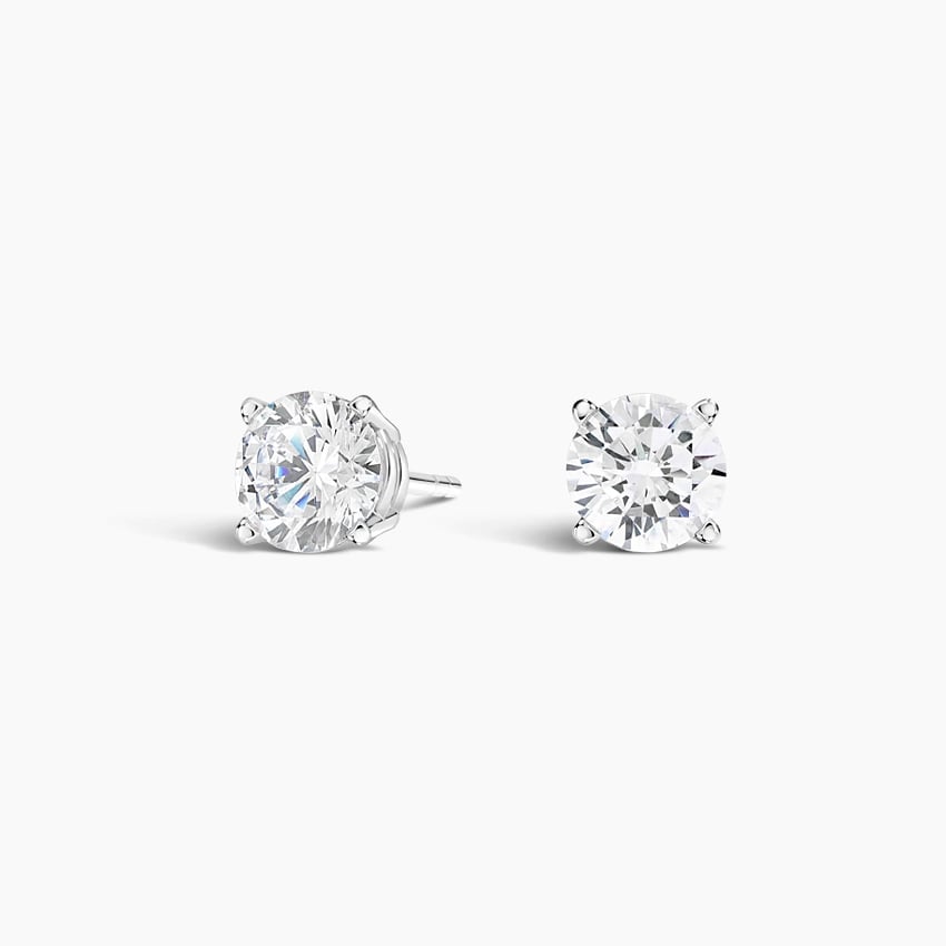 18ct white gold 2=3.03ct round diamond stud earrings | Cerrone Jewellers