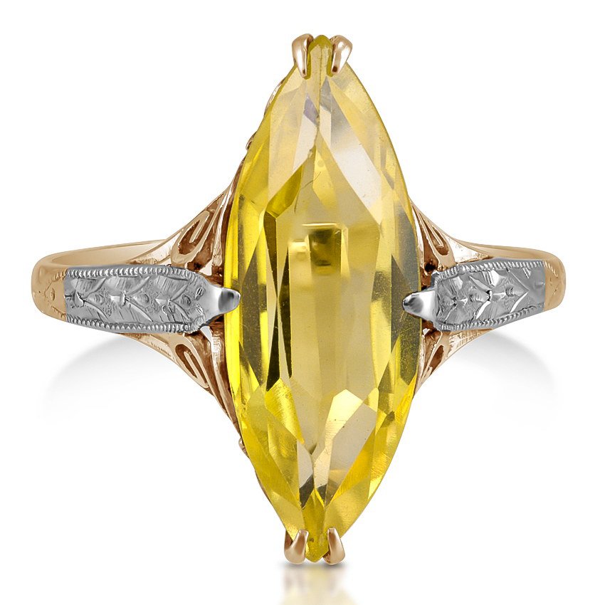 Edwardian Citrine Vintage Ring