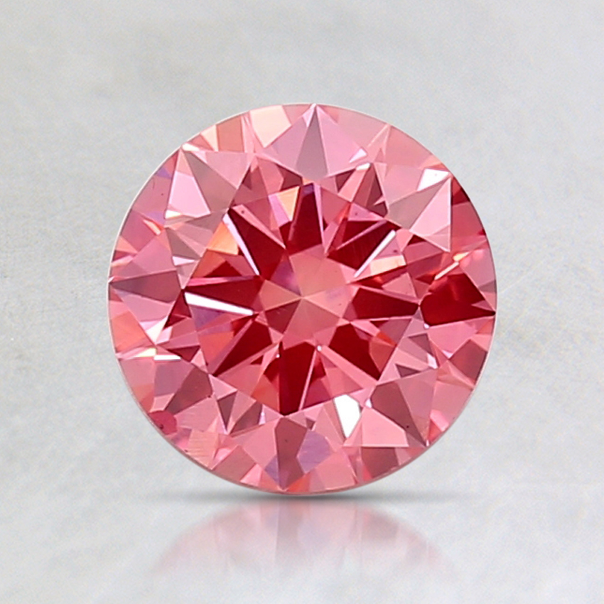 1.10 Ct. Fancy Vivid Pink Round Lab Created Diamond