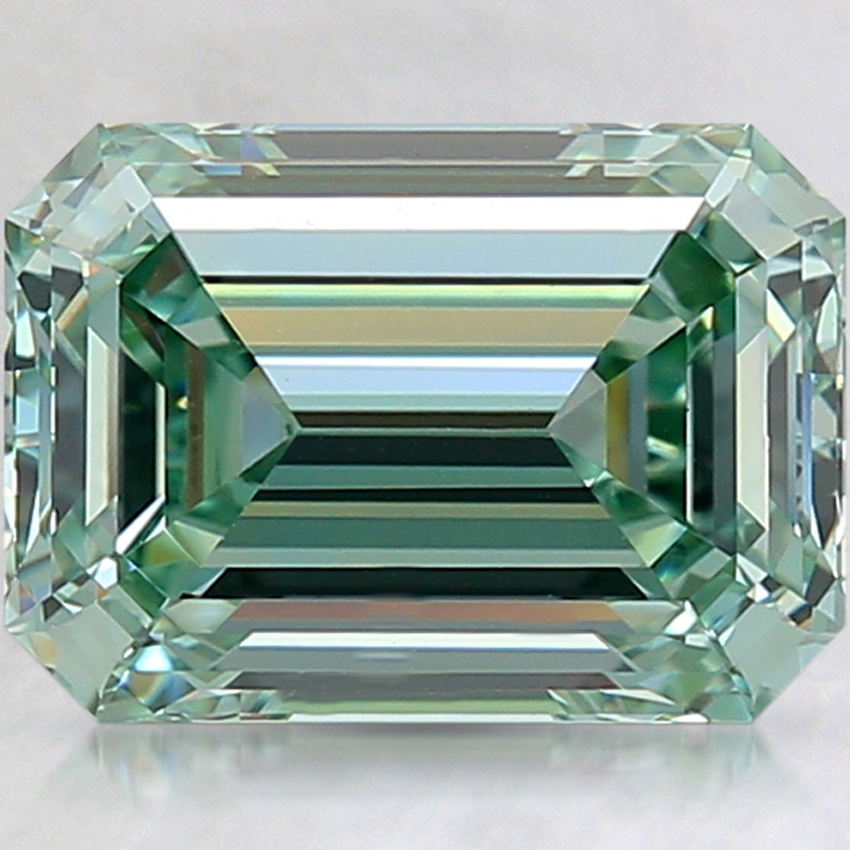 3.02 Ct. Fancy Intense Green Emerald Lab Created Diamond