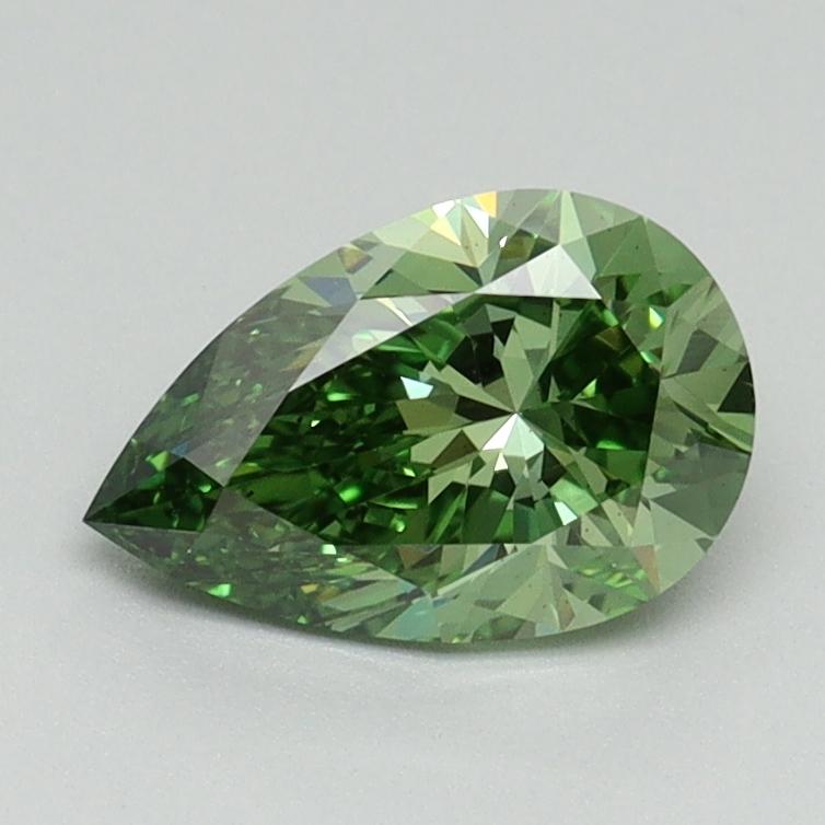 1.00 Ct. Fancy Vivid Green Pear Lab Grown Diamond