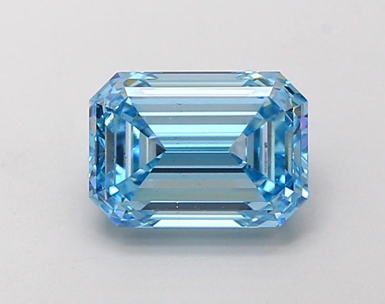 1.53 Ct. Fancy Vivid Blue Emerald Lab Grown Diamond