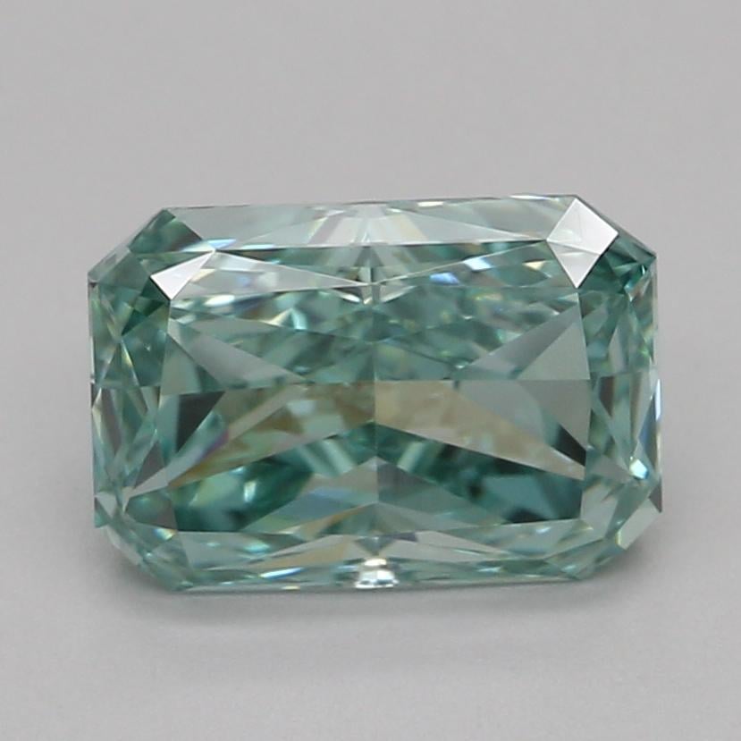 1.09 Ct. Fancy Vivid Green Radiant Lab Grown Diamond