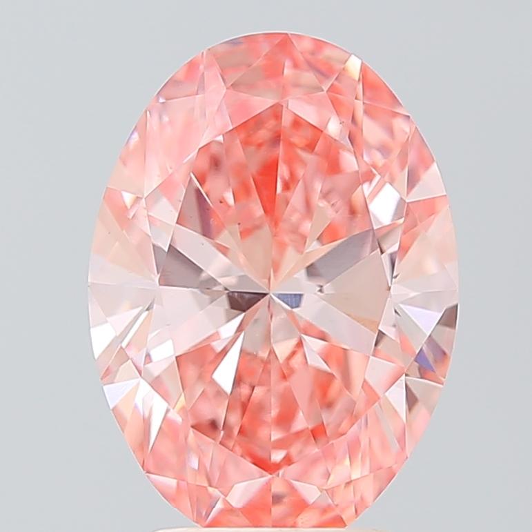 2.99 Ct. Fancy Vivid Pink Oval Lab Grown Diamond