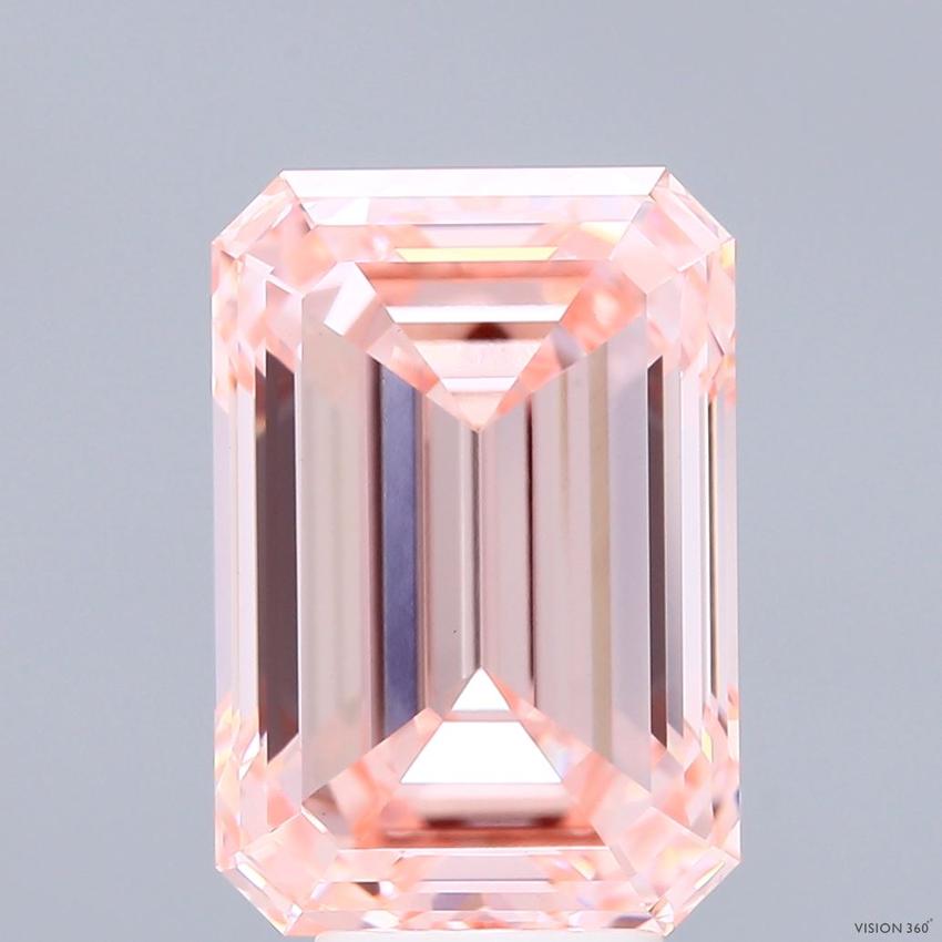7.16 Ct. Fancy Intense Pink Emerald Lab Grown Diamond