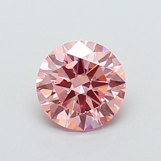 0.99 Ct. Fancy Vivid Pink Round Lab Grown Diamond