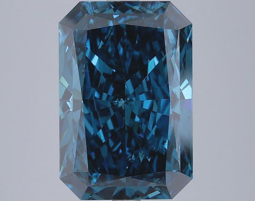 5.08 Ct. Fancy Vivid Blue Radiant Lab Grown Diamond
