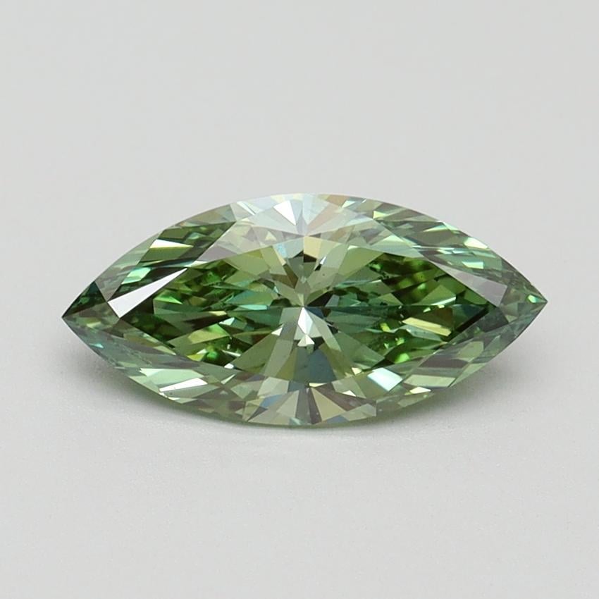 1.00 Ct. Fancy Vivid Green Marquise Lab Grown Diamond