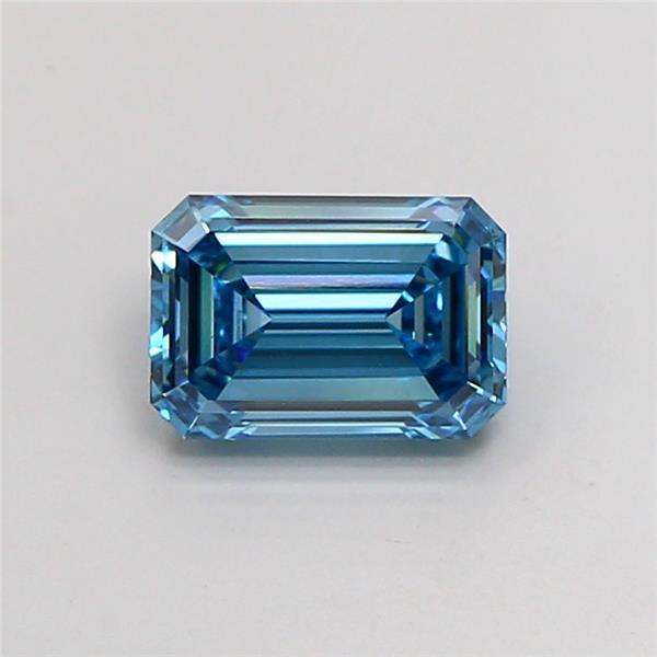 1.39 Ct. Fancy Vivid Blue Emerald Lab Grown Diamond