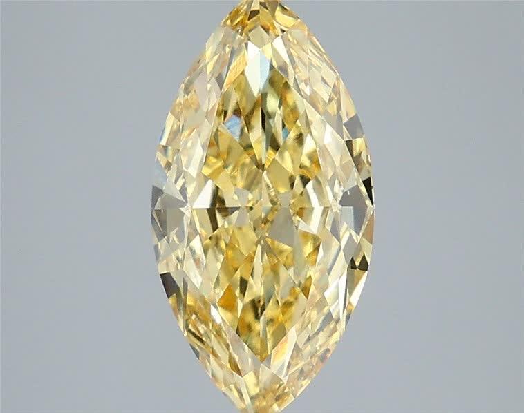 3.10 Ct. Fancy Intense Yellow Marquise Lab Grown Diamond