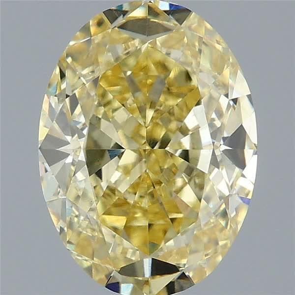 2.59 Ct. Fancy Intense Yellow Oval Lab Grown Diamond