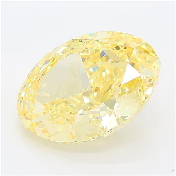 2.48 Ct. Fancy Intense Yellow Oval Lab Grown Diamond