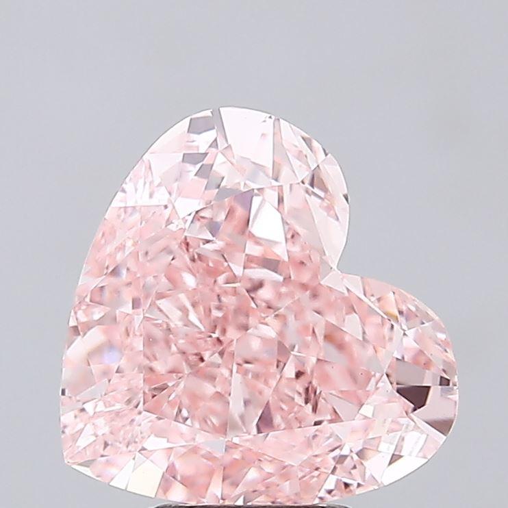 5.53 Ct. Fancy Intense Pink Heart Lab Grown Diamond