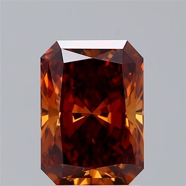 2.03 Ct. Fancy Deep Orange Radiant Lab Grown Diamond