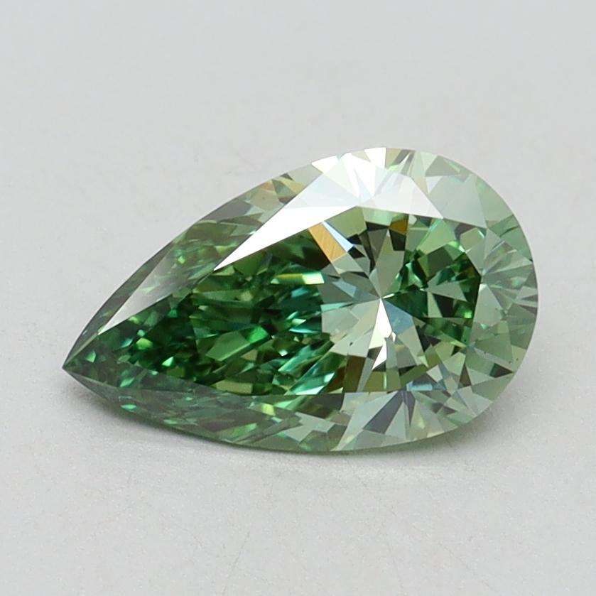 1.01 Ct. Fancy Vivid Green Pear Lab Grown Diamond