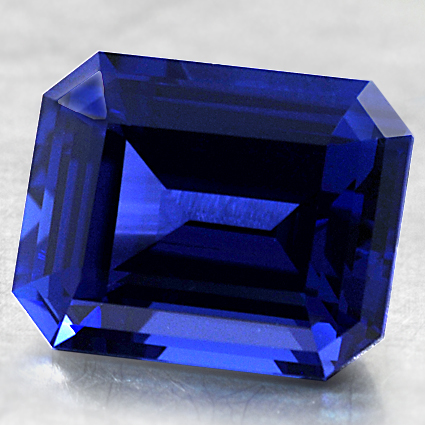 10x8mm Lab Grown Blue Emerald Sapphire