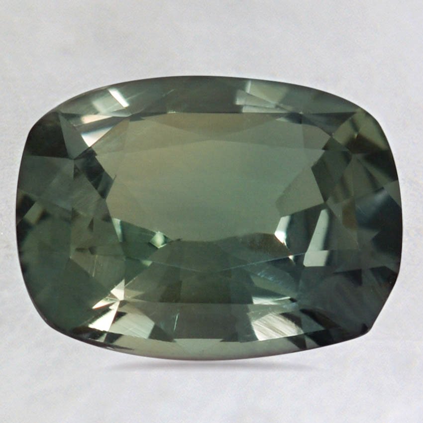 9.5x7.5mm Green Cushion Sapphire