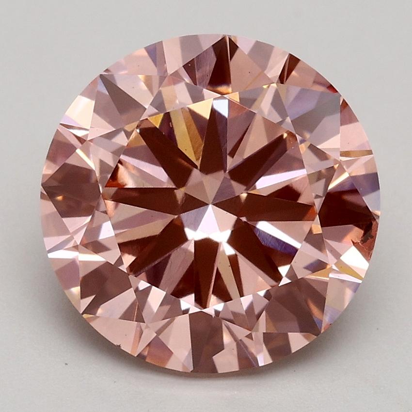 3.00 Ct. Fancy Intense Pink Round Lab Grown Diamond