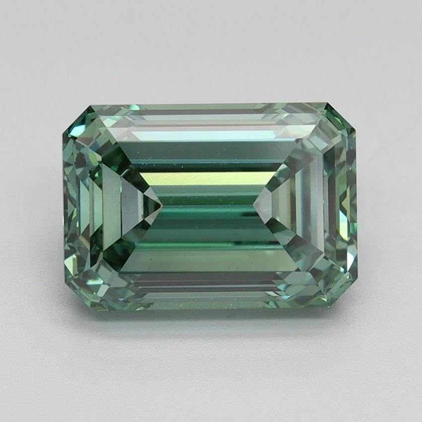 4.06 Ct. Fancy Vivid Green Emerald Lab Grown Diamond