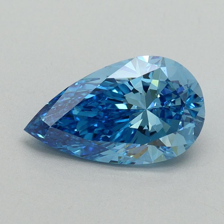 1.59 Ct. Fancy Vivid Blue Pear Lab Grown Diamond