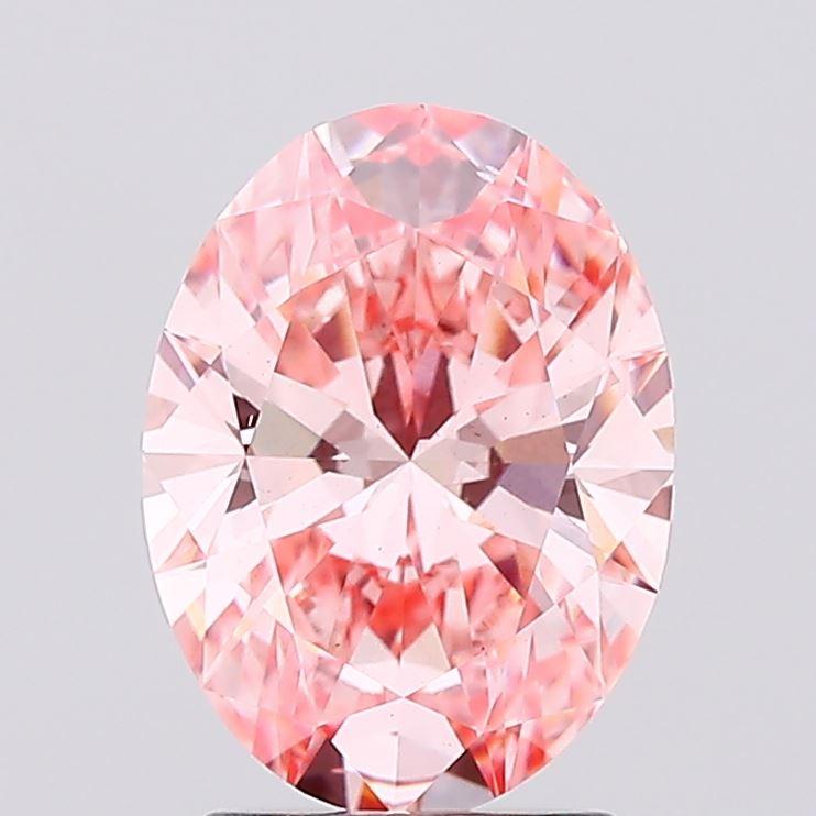 1.96 Ct. Fancy Vivid Pink Oval Lab Grown Diamond