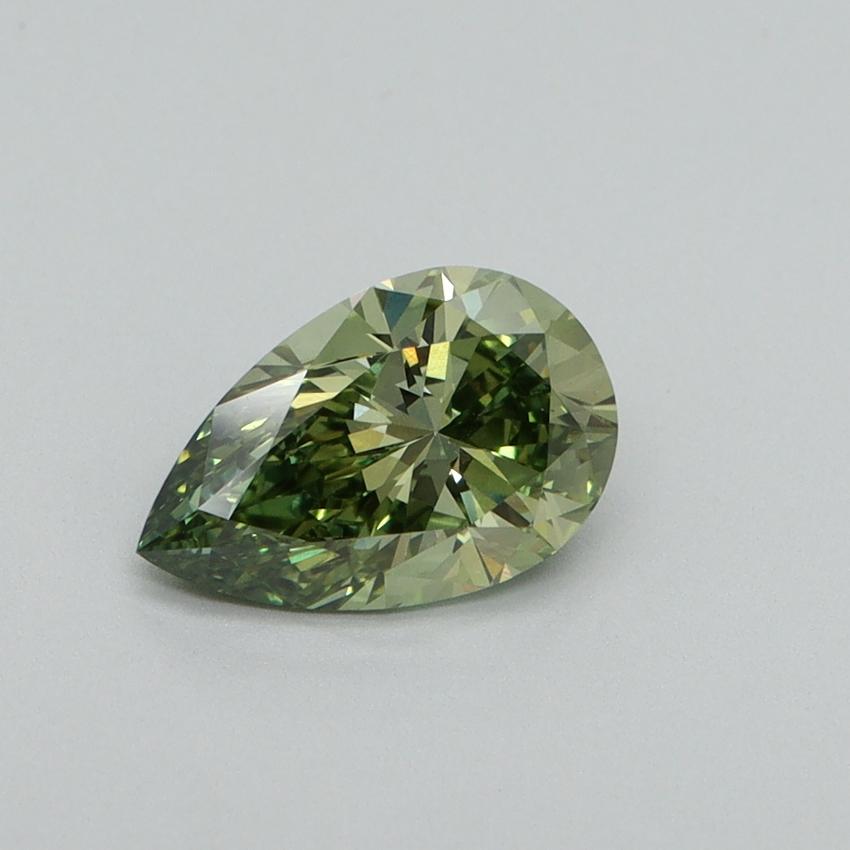 1.01 Ct. Fancy Vivid Green Pear Lab Grown Diamond