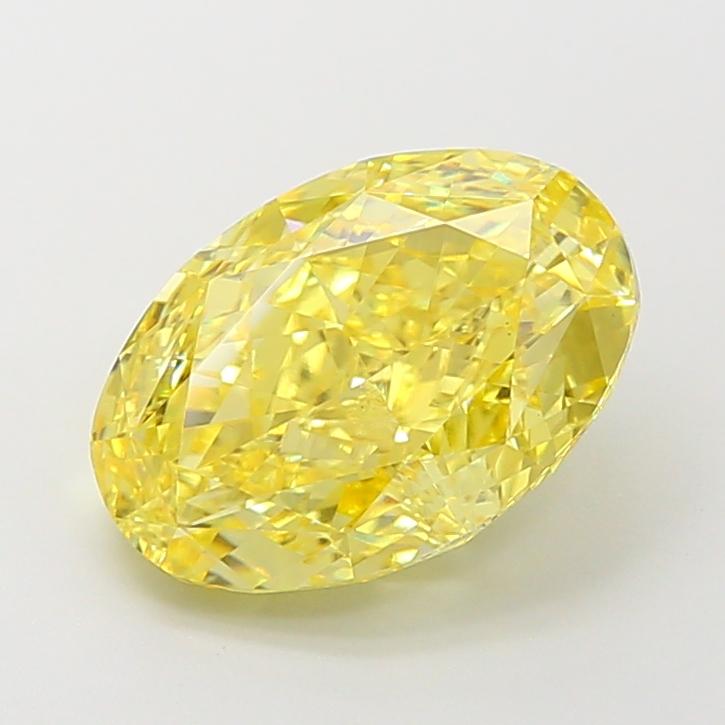 4.01 Ct. Fancy Vivid Yellow Oval Lab Grown Diamond