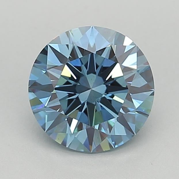 2.02 Ct. Fancy Vivid  Blue Round Lab Grown Diamond