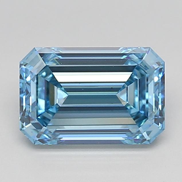 2.56 Ct. Fancy Vivid  Blue Emerald Lab Grown Diamond