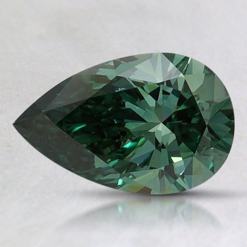 1.07 Ct. Fancy Vivid Pacific Green Pear Lab Grown Diamond